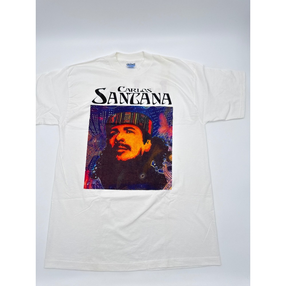 Carlos Santana Los Lobos 98 Tour T-Shirt Mens XL White Gildan Heavyweight Cotton